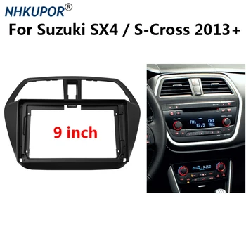 9 Tolline Auto Raadio Raami Komplekt Suzuki SX4 / S-Cross 2013+ Auto Stereo CD/DVD Kriips Sidekirmega Mount Trim Panel Plaanseib