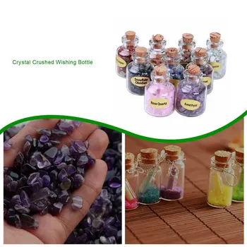 Väike Looduslik Kristall, Kivi, Kruusa, kes Soovivad Pudelid Mini Kivid Kasti Tervendav Sünnipäeva Kingitus sõpradele