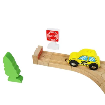 Uue Risti Liikluse EMU Raudtee Auto Puidust Jälgida Rongi Komplekti Kokku panna Puidust Raudtee Haridus Mänguasjad Mänguasi Lastele