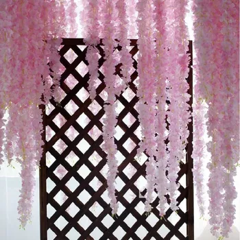 120CM pikk Simulatsiooni Lill Viinapuu String Kallis Hydrangea Wisteria Vanik Kodu Ornament Pulm Decoations tasuta shipping