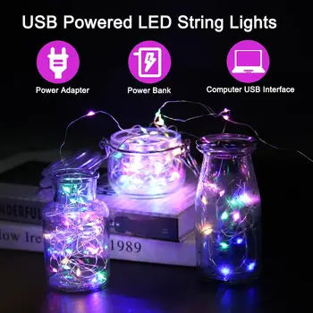 1m-10m USB LED Festoon String Kerge uusaasta Street Vanikud Outdoor Jõulud Haldjas Tuled Bedoom Akna Seina Kaunistamiseks