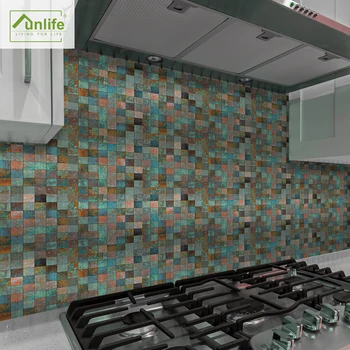 Funlife® Paatina Mosaiik Plaat Kleebis Peel&Stick Seina kleebis köök DIY Lihtne Puhastada isekleepuvad Köök Backsplash Põrandal PVC