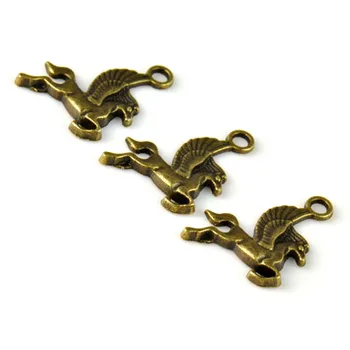 Antiik pronks lennata hobune ehted võlu DIY bracelets tarvikud 0.87x0.59 tolli 40pcs, P724