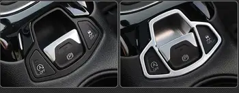Näiteks Jeep Compass 2017 2018 2019 2020 Carbon Fiber Auto Sisemine Elektrooniline Käsipidur Kontrolli Kate Sisekujundus Käsipidur Paneel
