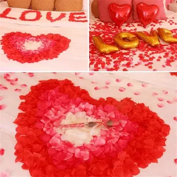 1000/3000 tükki kunstlik võltsitud roosi kroonlehed pulmapidu romantiline öö korral kaunistamiseks simulatsiooni tõusis