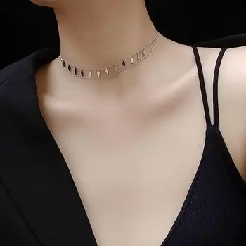 Moodsad choker kvaliteetne metal eiramine glitter aestheti ketid püsivus naiste suvel korea fashion ehted kaelakee