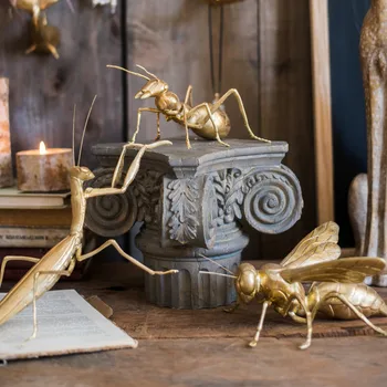 Hiiglane putukate kaunistused vaik käsitöö mesilase nõelamine ants kunsti golden lihtsalt decoracion hogar kodu kaunistamiseks tarvikud kaasaegne