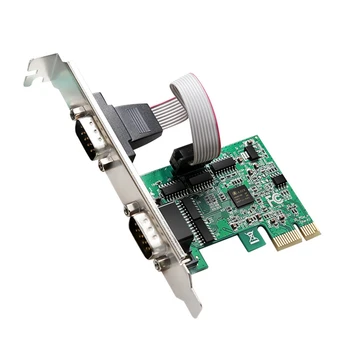 Pcie Kaks Serial Porti RS232 Liides Tööstus Kontrolli Arvuti Expansion Card Adapter Arvuti PCI-E Seeria Kaart