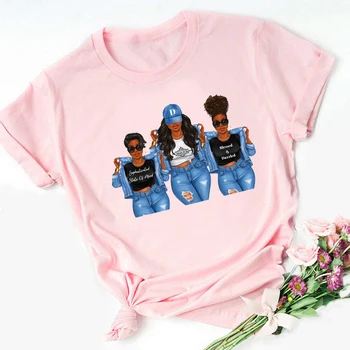Naiste Mood Must Tüdruk Magic Print T-särk Daamid Suvel Lühikese Varrukaga T-särgid Must Elu Küsimus Juneteenth Tshirt Vabaaja Tee