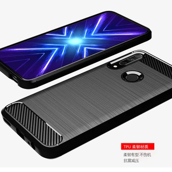 Näiteks Huawei Honor 9X Sõrmejälje versioon süsinikkiust Kate Juhul Kaitseraua Juhul Täieliku Kaitse Põrutuskindel Kaitseraua eest, 9C 9X Premium