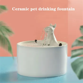 1,5 L Keraamiline Kass Joogivee Purskkaev Kassid Koerad Joomine Automaatne Kass Purskkaevu Vee Dispenser Lemmikloomade Kaussi Joodikud