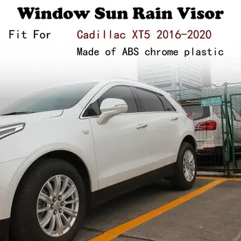 ABS Kroomitud plastikust Akna Visiir Vent Tooni Päike Rain Guard auto tarvikud Cadillac XT5 2016-2020
