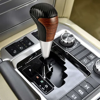 ABS Virsik Puit Tera Käik Stick Shift Knob Käigukanginupp Käsipalli Toyota Land Cruiser 200 2016-2020 Car Styling