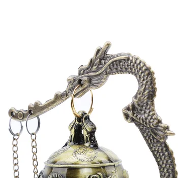 Kuum Antiik Kodu Kaunistamiseks Tsingi Sulam Vintage Stiilis Pronks Lukk Dragon Nikerdatud Budistlik Bell Hiina Geomantic Artware Peen
