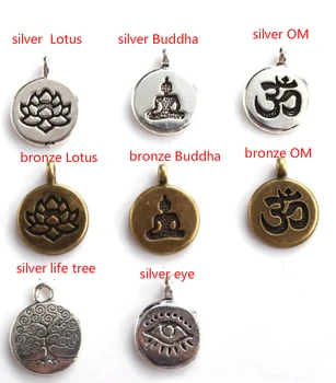 Valge 108 helmed 8mm elastne reguleeritav Lotus elu puu Buddha OM silma Tšakra Reiki avärav Onyx Jooga Käevõru, kaelakee iut5