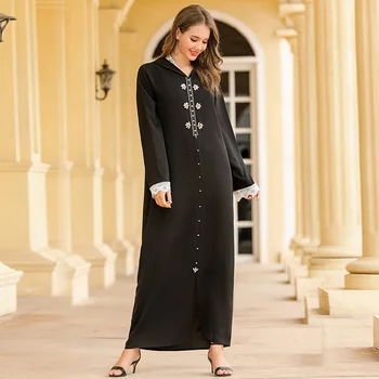 Eid Mubarak Rüü Musulman De Mode Maroko Seal Kaftan Abaya Dubai Türgi Hijab Moslemi Kleit Islami Riided Abayas Naiste Kauhtana