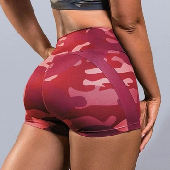 Naiste Sexy Kamuflaaž Püksid Suvine Siidine Slim Lühike Kõrge Waisted Vabaaja Kuum Jõusaal Sport lühikesed Püksid Moe Riided