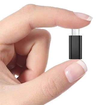 USB Adapter, Tüüp C Naissoost Mikro-USB Male Adapter Toetuse Eest&Andmeid Sünkroonida Ühilduva jaoks Xiaomi Galaxy(2-Pack, Must)