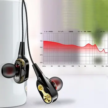 Magnet Juhtmega Stereo-in-Ear Kõrvaklapid Super Bass Dual Drive Peakomplekt Earbuds Kõrvaklappide Jaoks Huawei Nutitelefon Samsung