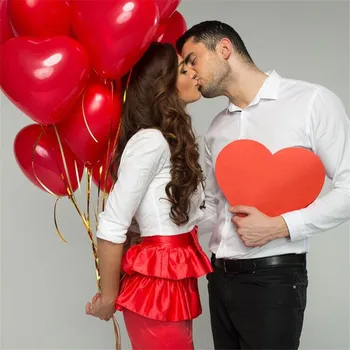 18inch Punane foolium südame õhupalli 10inch punane must lateks õhupalli pulmad Valentine sünnipäev teenetemärgid