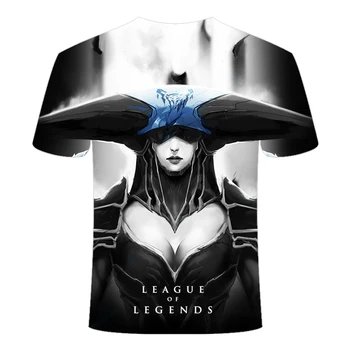 2021 Uus Mees Ülepaisutatud T-särk 3d-Printimine League of Legends Rabama Laste Mood Vabaaja Cartoon Lühikeste varrukatega Särk