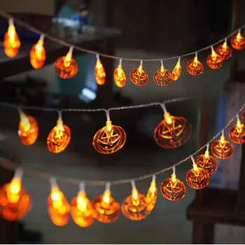 LED Kõrvitsa-Laterna Halloween Puhkus Tuled String Tuled Maja Poole Vanik Kerge Teenetemärgi 1.2 M