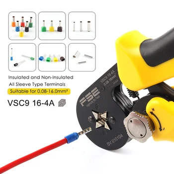 Kvaliteetne käsi tööriist VSC9 16-4A Reguleeritav adaptiivne square presstangid Crimpper Toru Bootlace Terminal 0.08-16mm2
