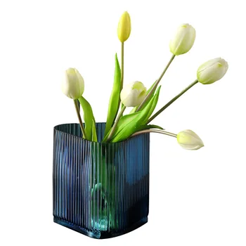 Nordic Light Luksus Triibud Vaasi Kaunistamiseks Flower Arrangement Loominguline Elutuba Lilled Hüdropooniline Lillepotis