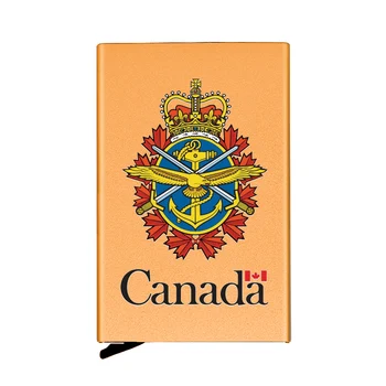 Kõrge Kvaliteediga Klassikaline Kanada Sümbol Automaatne Pop-Up Krediidi-Kaardi Hoidiku Kaas Rfid-Alumiinium Tasku Rahakoti