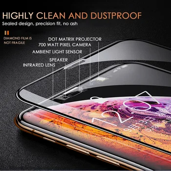 30D Täielikult Katta Ekraan kaitsja kohta iPhone 11 Pro X-Xr, Xs Max Kaardus serv Karastatud Klaas iPhone 6 7 8 Plus kaitsekile