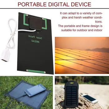 Hot müük Kokkupandav 5W 5V USB Solar Panel Kaasaskantav päikesepaneel Akulaadija Mobile mobiili Power Aku-Laadija
