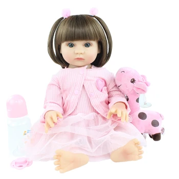 Whosesale 48 CM Täis Silikooni Sündida Tüdruk Baby Doll 19 tolline Vinüül Printsess Vastsündinud Sünnipäeva Kingitus Bonecas Ujuma Mänguasi