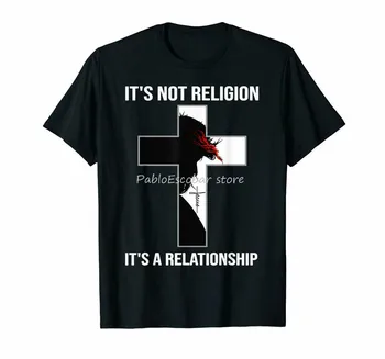 See Ei ole Religioon, See ON Isiklik Suhe Jeesuse Vaga Must T-Särk, 4XL 5XL Stiilne Custom Tee Särk