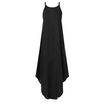 2020. aasta Suvel Pikk Kleit Naiste Põhjuslik Varrukateta Kleit Moe O-kaeluse Värviga Daamid Swallowtail Kleit, Naiste Rõivad