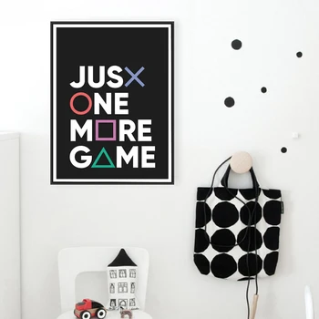 Plakat Printimiseks Gamer Juhtnuppu Sümbol Gamepad Töötleja Poiss Ruumi Seina Art Lõuend Home Decor