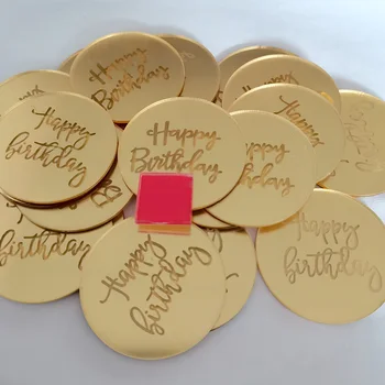 Hõbe Kuld Akrüül Sünnipäevaks Cupcake Toppers Sünnipäev Kook Küpsetamine Kaunistused for Kids Sünnipäeva Kook Dekoratsioonid