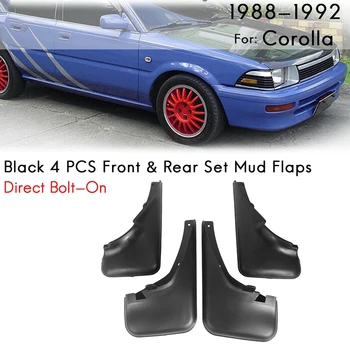 Splash Kaitsepiirded, 1988-1992 Toyota Corolla 4tk Ees Taga Muda Klapid Porilauad Fender Auto Tarvikud