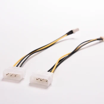 JETTING 2TK 4 Pin IDE-3 Pin-Arvuti CPU/Case Fan Power Connector Cable Adapter 20cm Tilk Laevandus