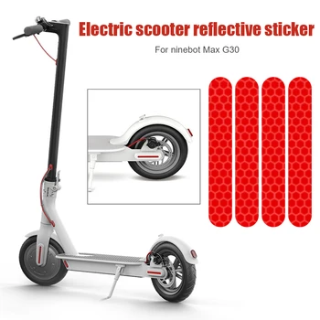 4tk Electric Scooter Kleebised Öö Ohutuse Peegeldav Kleebised Väljas Kaasaskantav Roller Rula jaoks Ninebot MAX