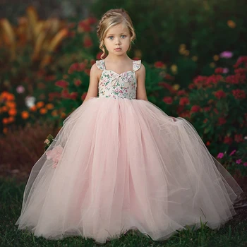 2021 Suvel Tüdrukute Pool Kleit Tüdrukud Pits Pool Elegantne Printsess Tülli Pits pulmakleit Suvi Laste Kanda Lastele Uus
