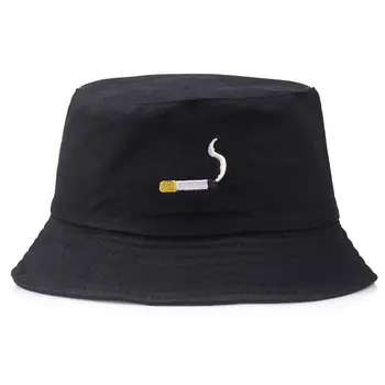 Topelt-side Unisex Harajuku Kopp Müts Kalapüügi Väljas ühise Põllumajanduspoliitika Kopp Kalapüük Müts Päikesekaitsetoodete Sigarettide Kuju Tikandid Kalamees Müts