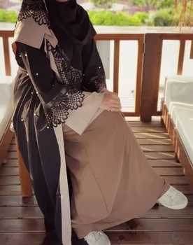 Donsignet Moslemi Kleit Uus Mood Naiste Pits Õmblemine Pärlitega Pael Moslemi Kampsun, Kleit Abaya Dubai Moslemi Mood Abaya Türgi