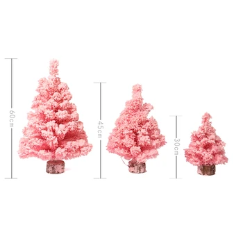 Uue Simulatsiooni Roosa Krüptimine On Flokeerimisega Mini Jõulupuu Peen Töölaua Kaunistus Jõulukaunistused Kingitus