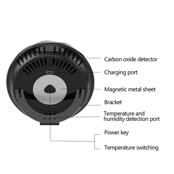 Õhu Kvaliteedi kontrollimiseks CO2 Mõõtja Multifunktsionaalne Süsinikdioksiidi Detektor Formaldehüüd HCHO Ekraan-Temperatuur-Niiskus-Ekraan Gaasi