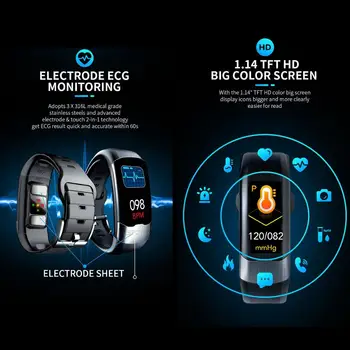 Smartwatch südame löögisageduse smart watch -, vererõhu-sports-tracker fitness SPOVAN sport käevõru kellad magada monitor, full touch