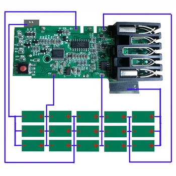 M18 Li-Ion Aku Plastist PCB Laadimise Kaitse Circuit Board Kest M18 18V 6Ah Etikett, Kleebis