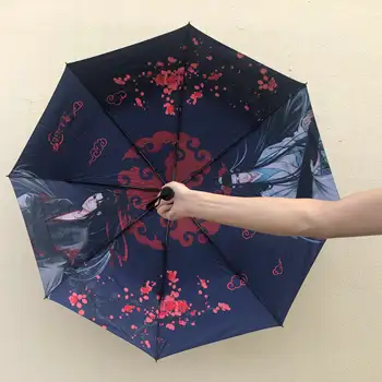 Anime Suurmeister Demonic Kasvatamise Wei Wuxian MDZS Kahesuguse kasutusega Vihmavari Portable Folding Päike Vihm Vihmavari Üliõpilaste Katusorganisatsioon