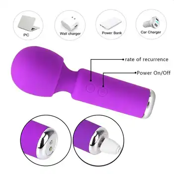 G-spot massager 10-sagedus mini-av-tupe ja kliitori stimulaator magic wand vibraator seksuaalse mänguasi naine