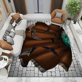 Uus 3D Illusioon Vaip Põhjamaade Luksus Kodu Kaunistamiseks Ala Vaibad 3D Geomeetriline Ristküliku Põranda Matt Tuba Vaibad Magamistuba Elu