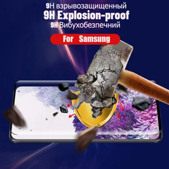 100D Karastatud Klaasist Film Samsung S10 S20 S21 pluss S8 S9 + Täielikult Katta Screen Protector Galaxy Märkus 8 9 10 20 Ultra S21 Klaas